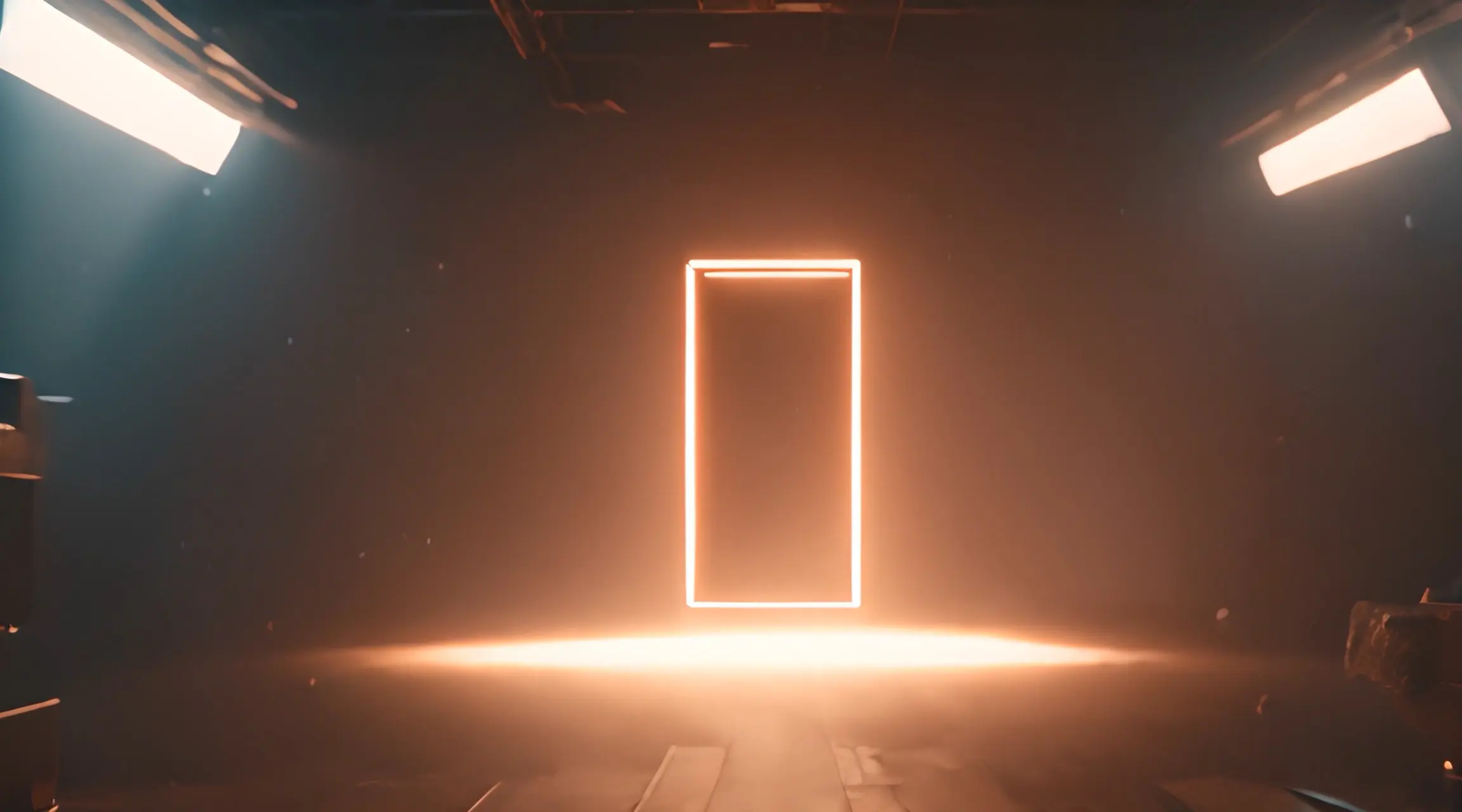 Ethereal Light Passage Surreal Neon Entrance Video